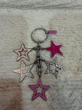 Coach Pink Multi-Star Key & Card Holder Charm